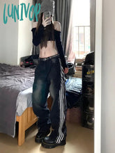 Lunivop Woman Vintage Jeans Dark Academia Denim Cute Core Pants Goblin Party Japanese Fashion Kpop